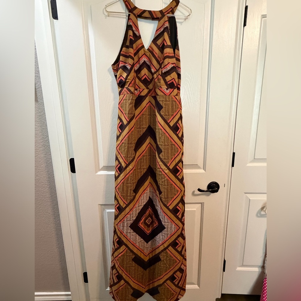 Wet Seal Multicolor Geometric Maxi Dress